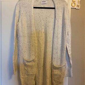 Old Navy Women's Speckled Cream Cardigan